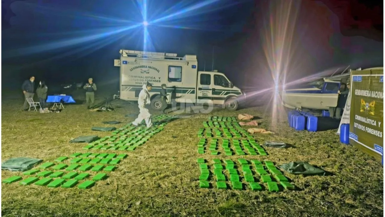 Imagen de la avioneta involucrada en el tráfico de drogas en Villa Eloísa, Santa Fe.
